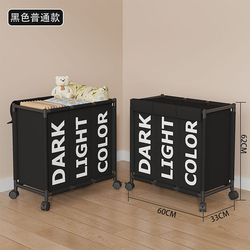3 grid Laundry hamper with lockable rolling wheels&nbsp;