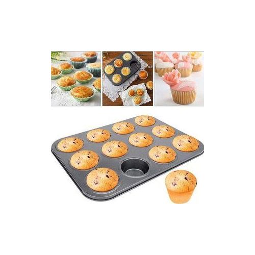 12 Non-Stick Cupcake Baking Tray