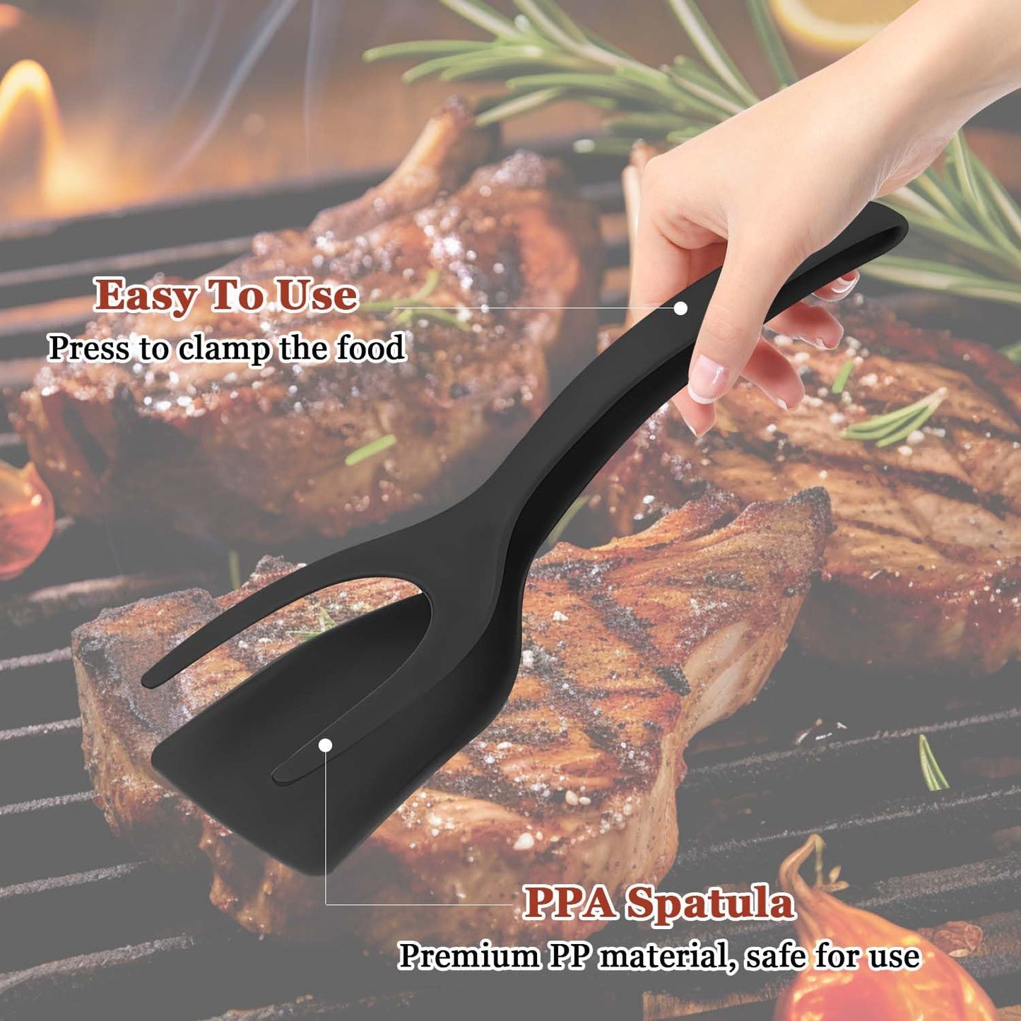 2 In 1 Spatula Tongs