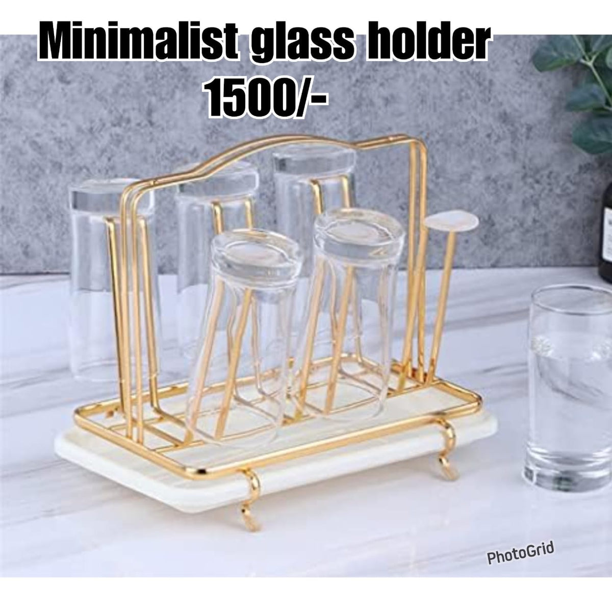 Minimalist glass holder