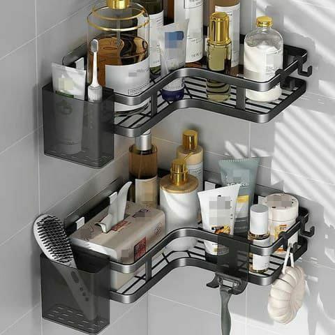Shower caddy with toothbrush holder