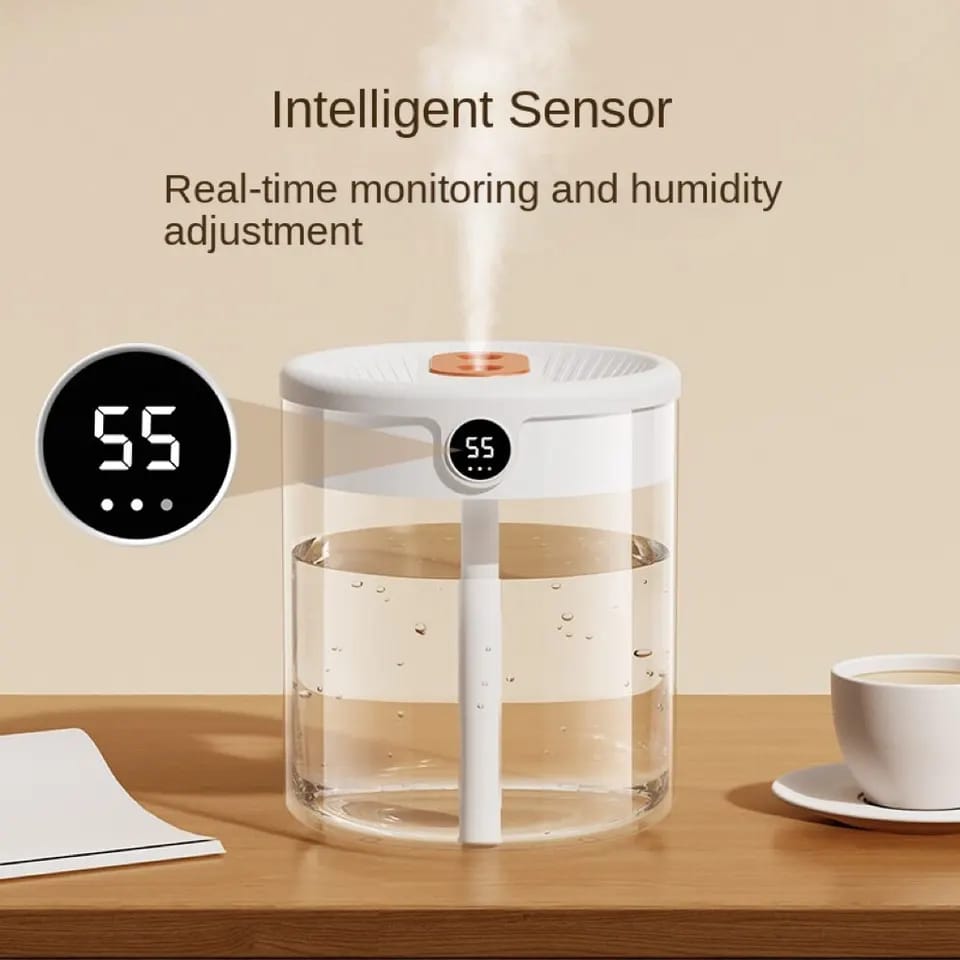 2L Double Nozzle Air Humidifier With LCD Humidity