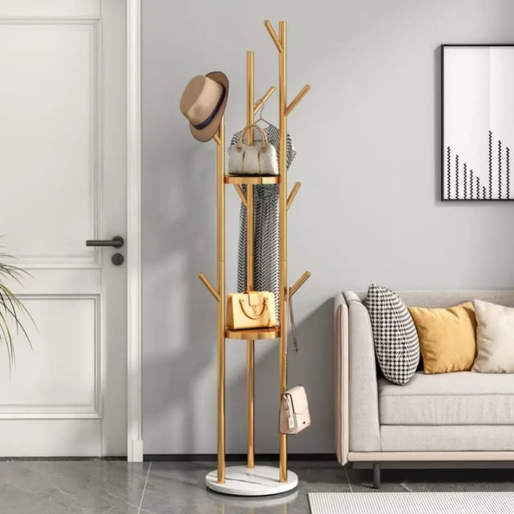 Fancy Multi-Functional metallic Coat/handbag hanger