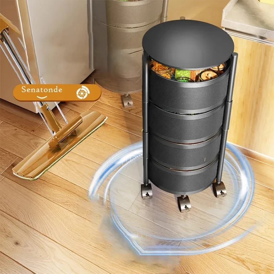 Round design rotating fruit vegetable rack