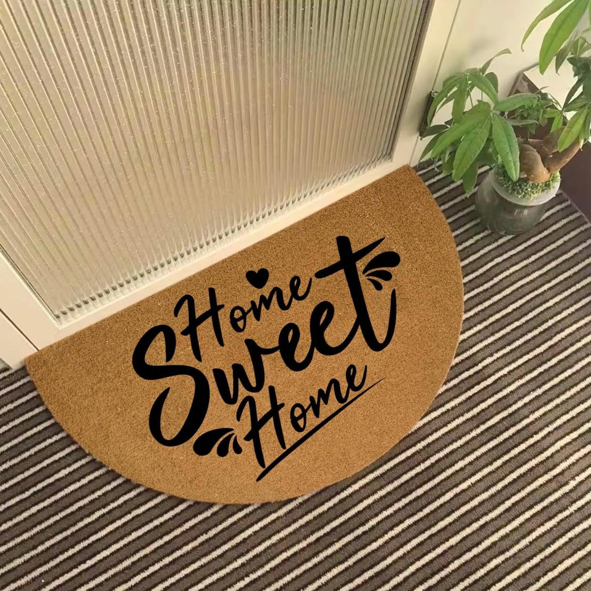 Semi circle Novelty entry door mat