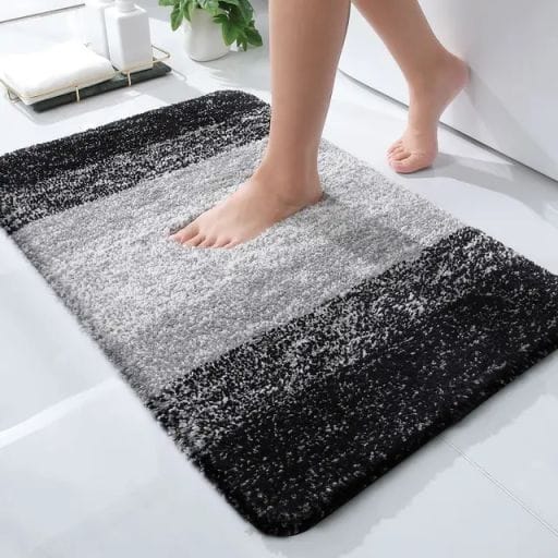 Plush bathroom Rug Non slip Bath Mat