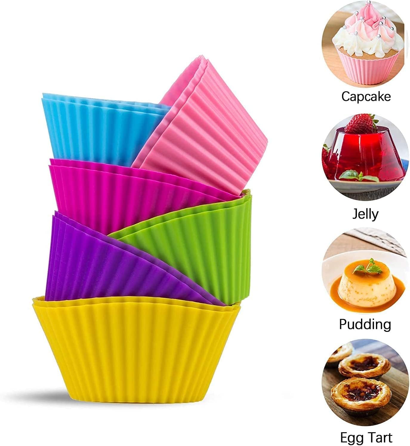 12 Pieces Silicone Cupcake mould