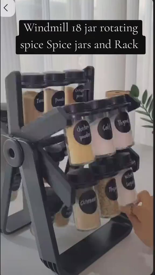 Windmill 18 jar rotating spice rack (18pc)