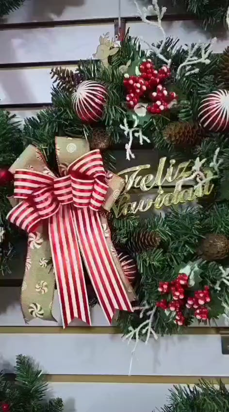 42CM FRONT DOOR CHRISTMAS WREATH