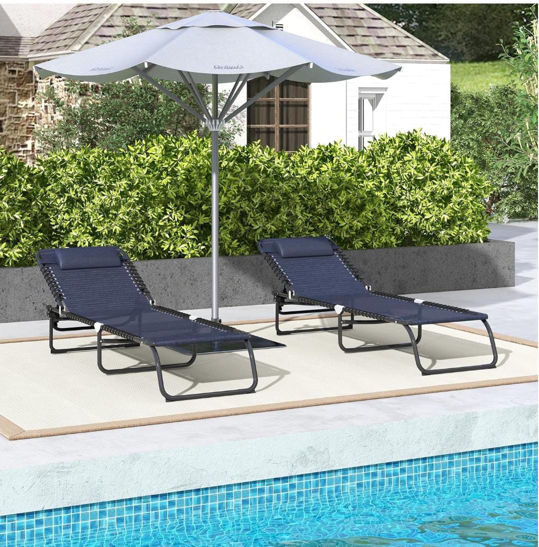Outsunny Folding Chaise Lounge Chair