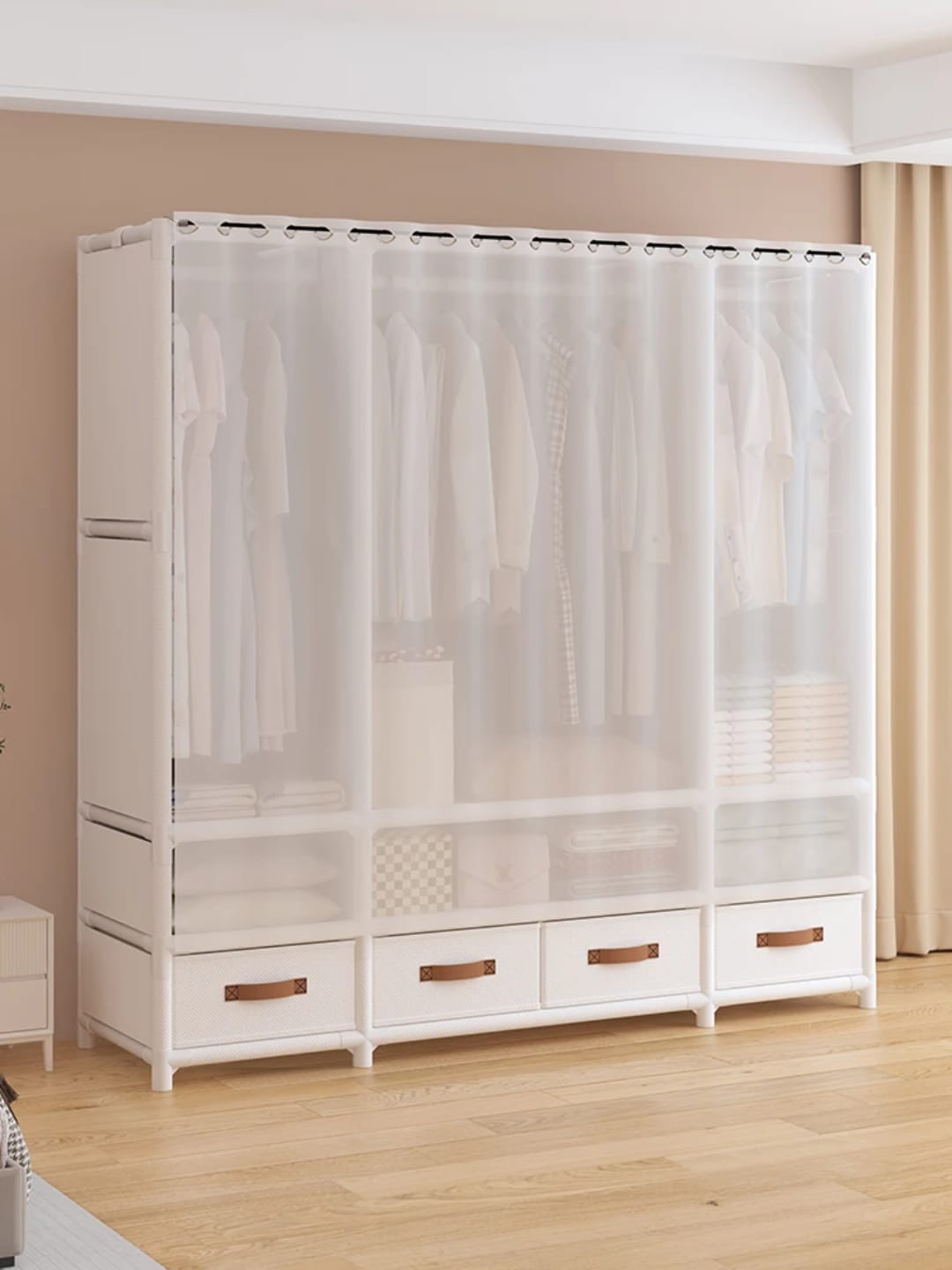 Elegant Heavy Duty Metallic Wardrobe