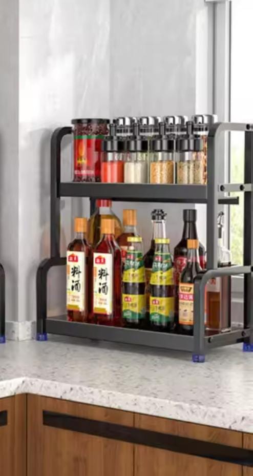 2-tier Metallic spice rack