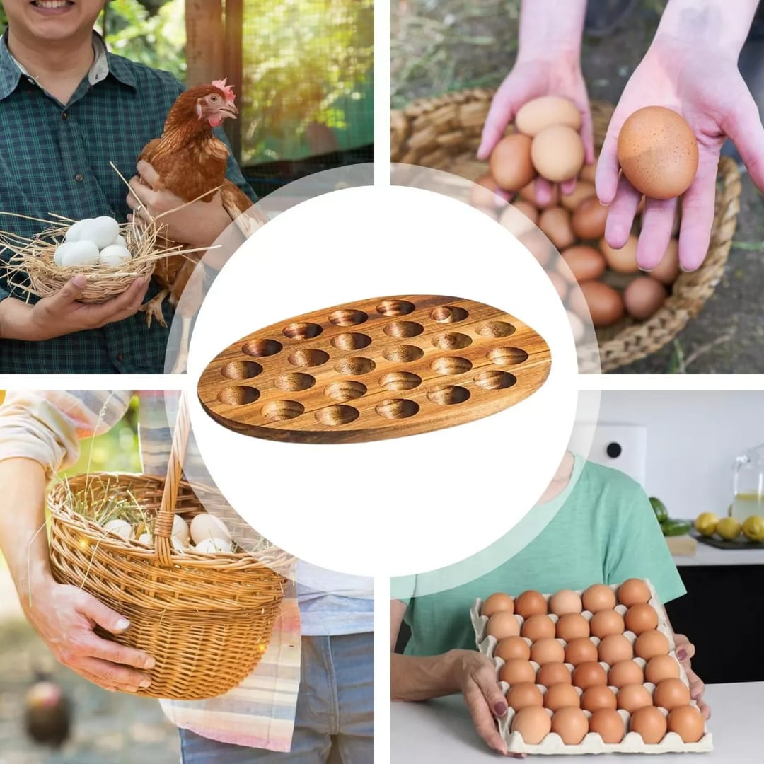 Wooden High Quality Egg Storage Box Eggs Tray Home Storage Rack Multi-Compartment Eggs Holder Kitchen Cooking Organizer Tools