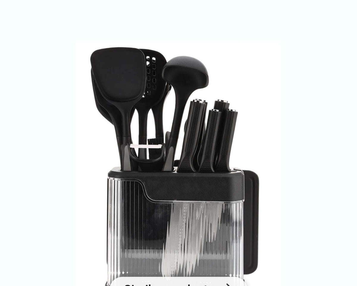 High quality 17pc food grade silicone kitchen utensil set.