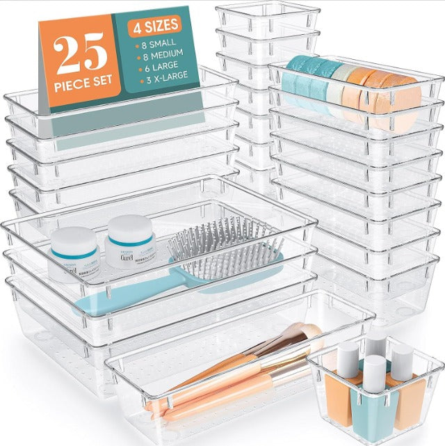 25 pcs set drawer organizers