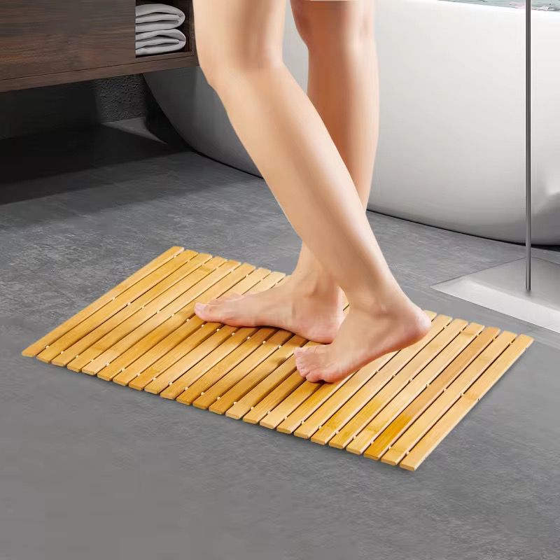 Bamboo Wood Bath Mat 40x60cm – Bathroom & Kitchen Rug