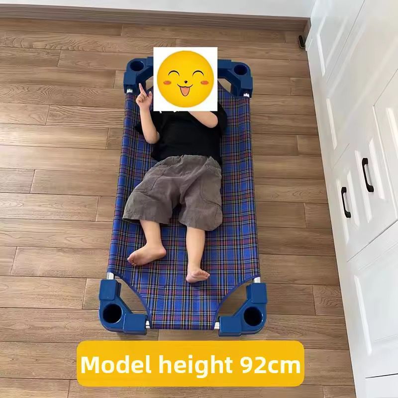 Stackable Kindergarten special plastic canvas bed bed Nursery lunch break bed