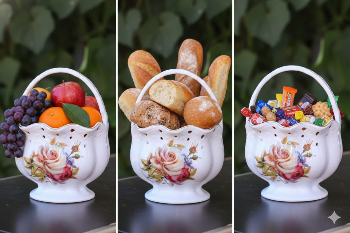 Elegant Bone China Basket