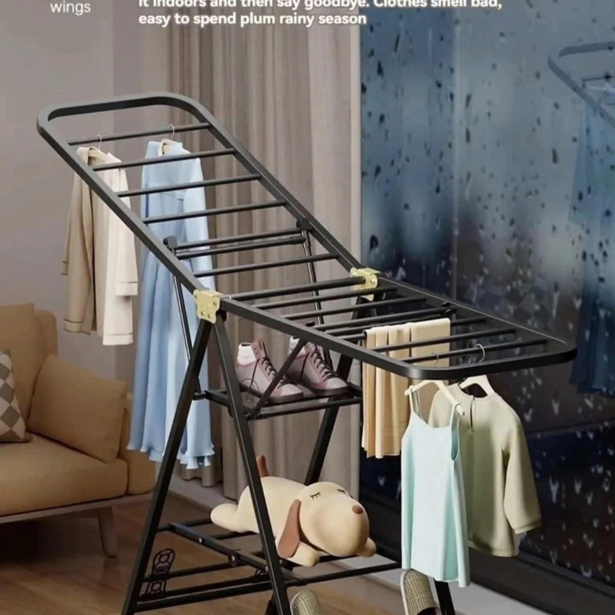 Foldable Clothes Drying Rack
