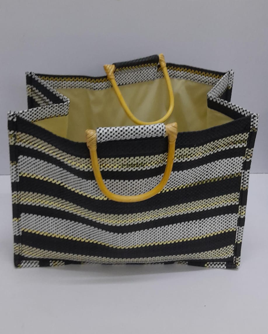 JUTE TOTE BAGS STRIPED