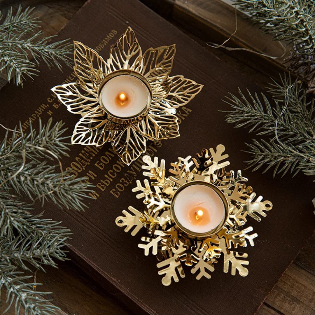 *Decorations for Christmas Versatile Holiday Candle Holder Decorations Snowflake Decorations and Dining Table Arrangements