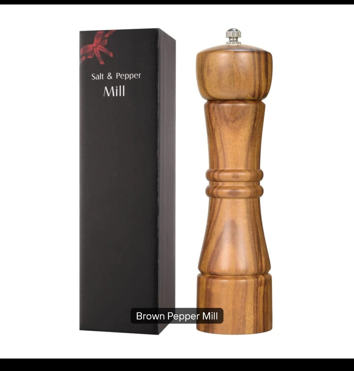 High quality Acacia wood Manual Salt and paper shaker mills.