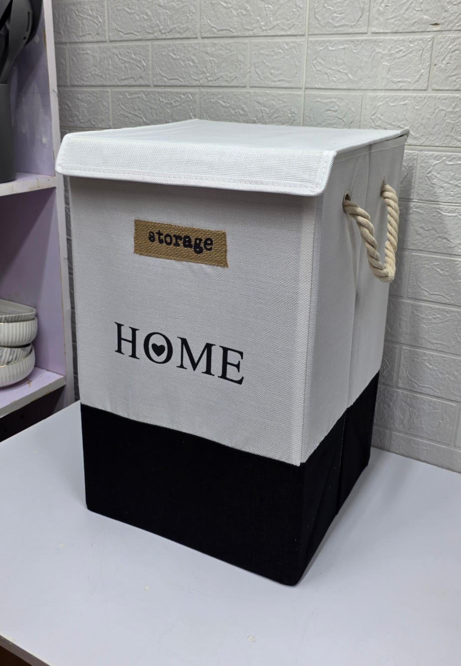 Big size Multipurpose foldable storage/ Laundry baskets with rope handles