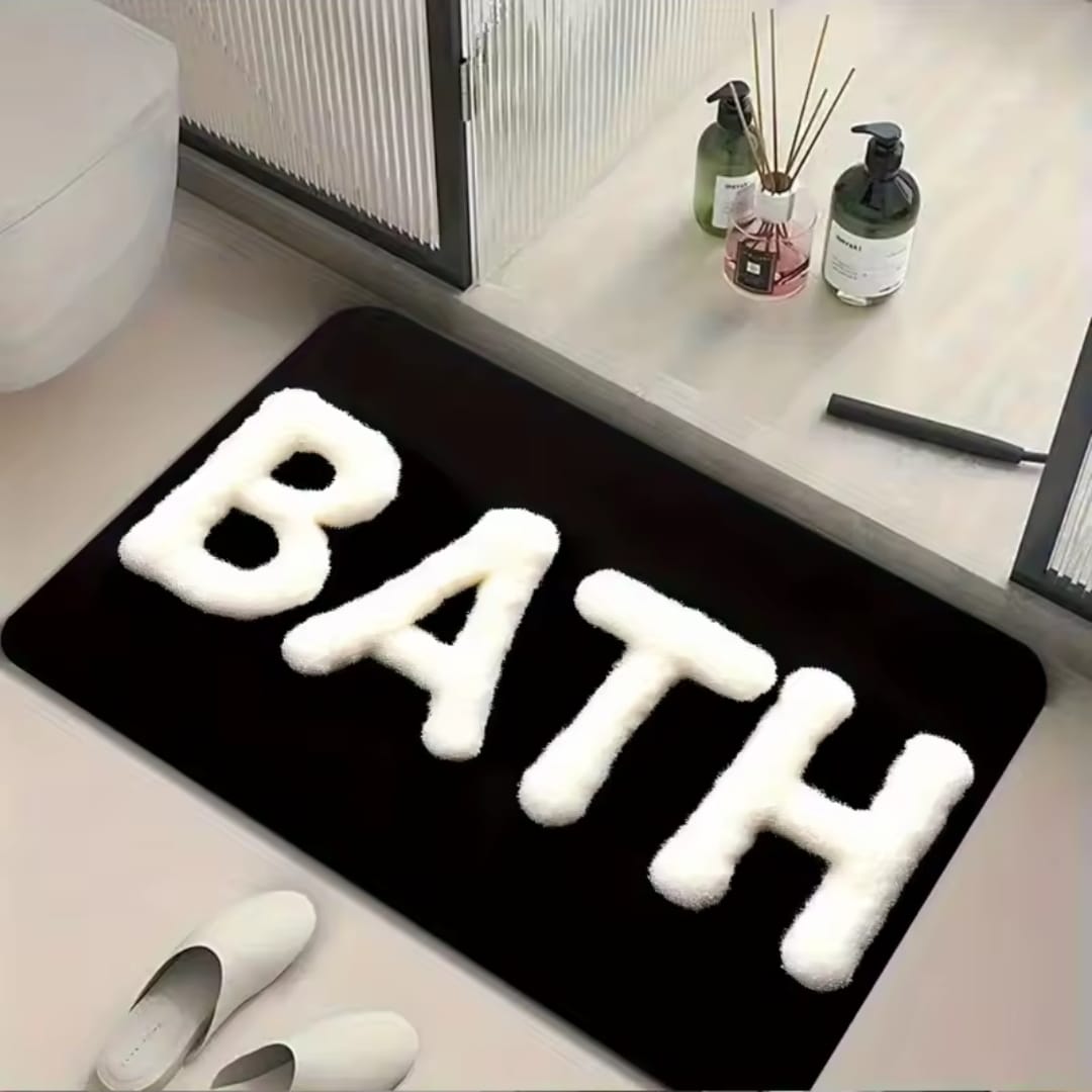 Black Bath Absorbent Diatom Bathroom  Mats