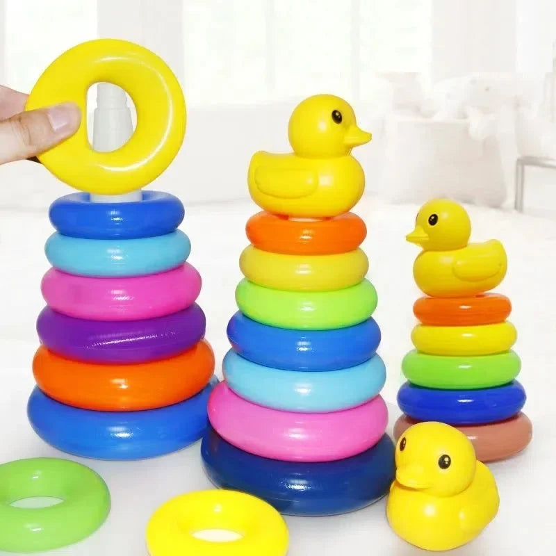 Kids stacking towers