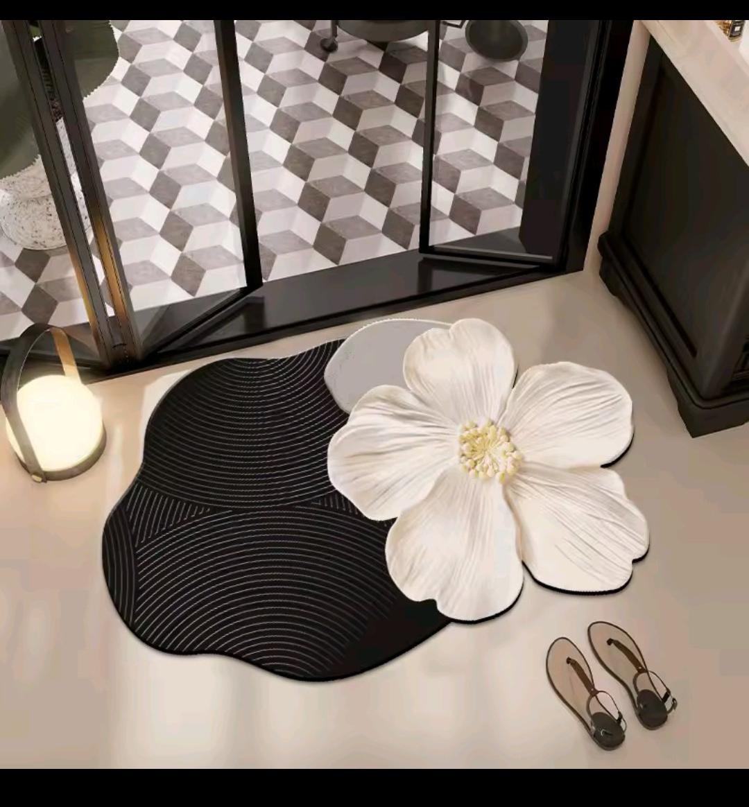 Diatom Mud Bath Mat Soft Non-Slip Rug, Super Absorbent Quick-Dry Bathroom Carpet for Shower Toilet Floor Pad