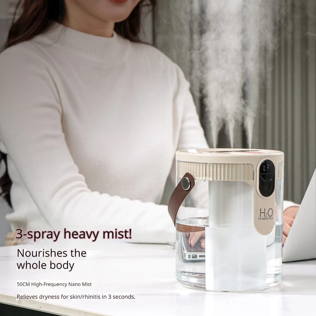 Portable Triple Misting Humidifier USB Large Capacity Humidifier Households