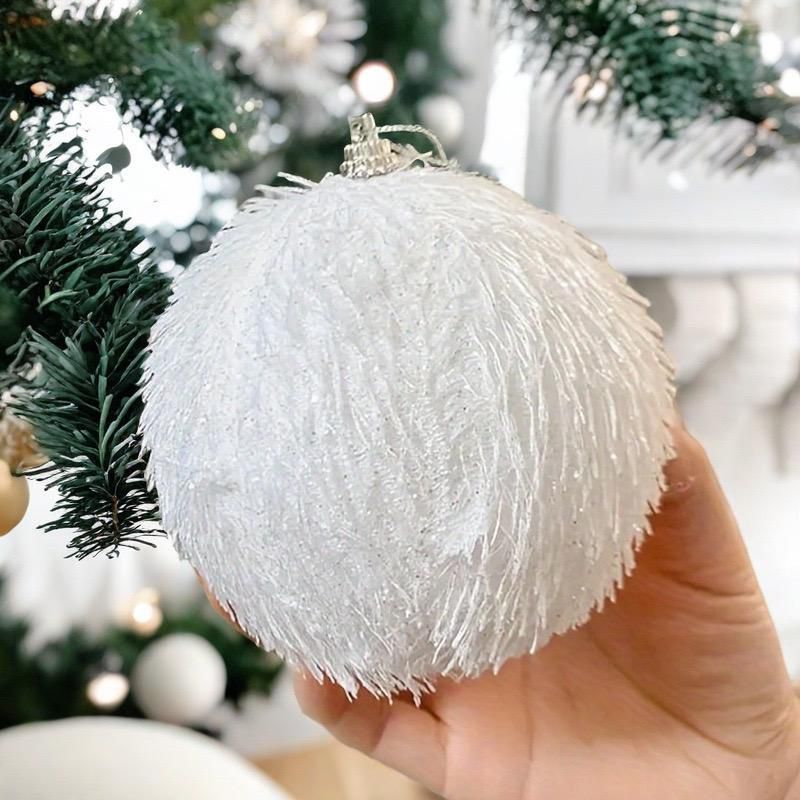 6pc Big size luxe white decor balls