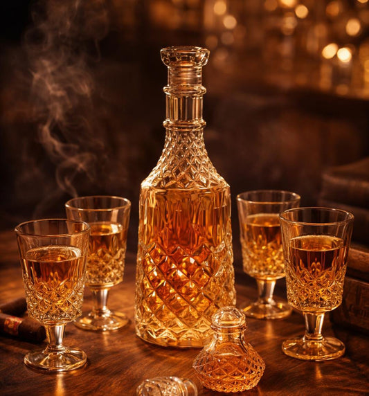 5 in 1   SALADAYS Whiskey Decanter and Glasses Set.