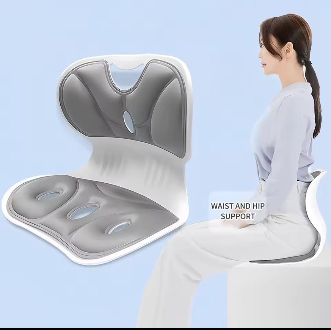 Ergonomic back support seat cushion