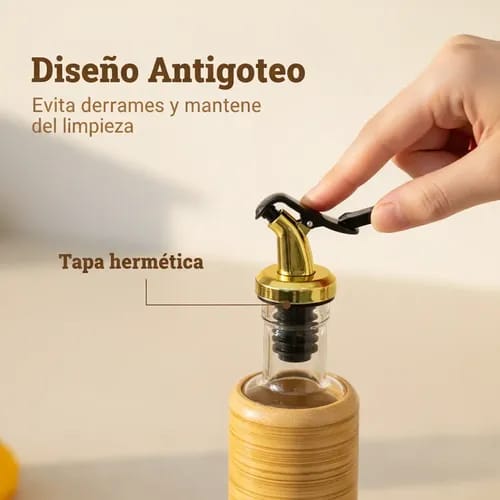 Oil and Vinegar glass Dispenser Bottle, Olive Oil, Oil and Vinegar glass Dispenser,  500ml, Vinegar and Oil Dispenser, Glass Bottles and Nozzle, oil glass Storage