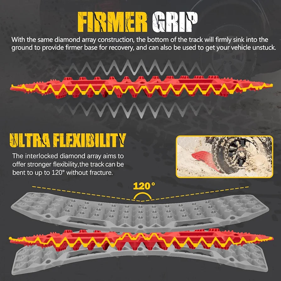 BUNKER INDUST Off-Road Traction Boards, Pair Recovery Tracks Traction Mat