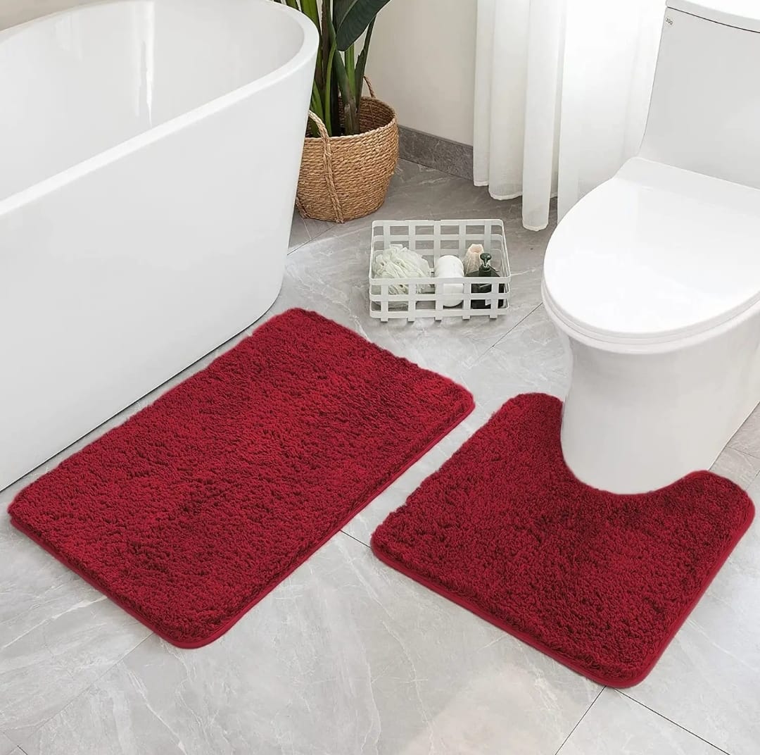 Thick microfibre 2pc bathmats/Toilet mats