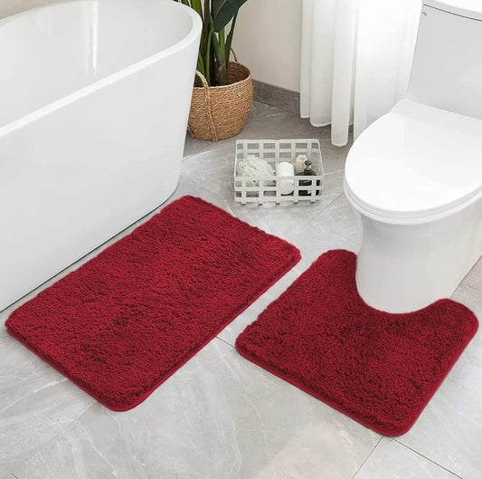 Thick microfibre 2pc bathmats/Toilet mats