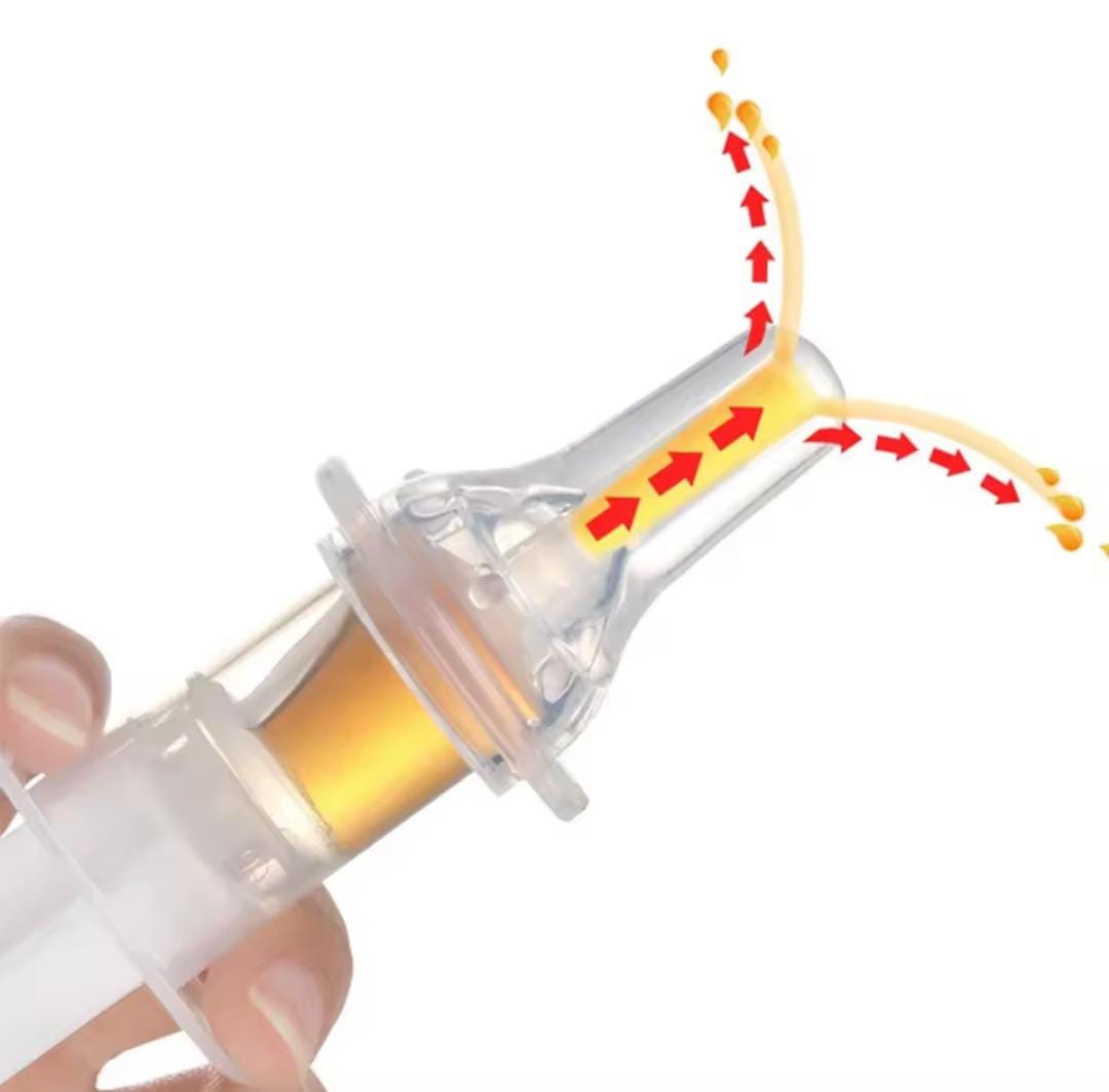Pieces Baby Medicine Dispenser + 1 Piece Box, Baby Oral Feeding Syringe Baby Liquid Feeder Dispenser with Dummy Head Suitable for Toddlers