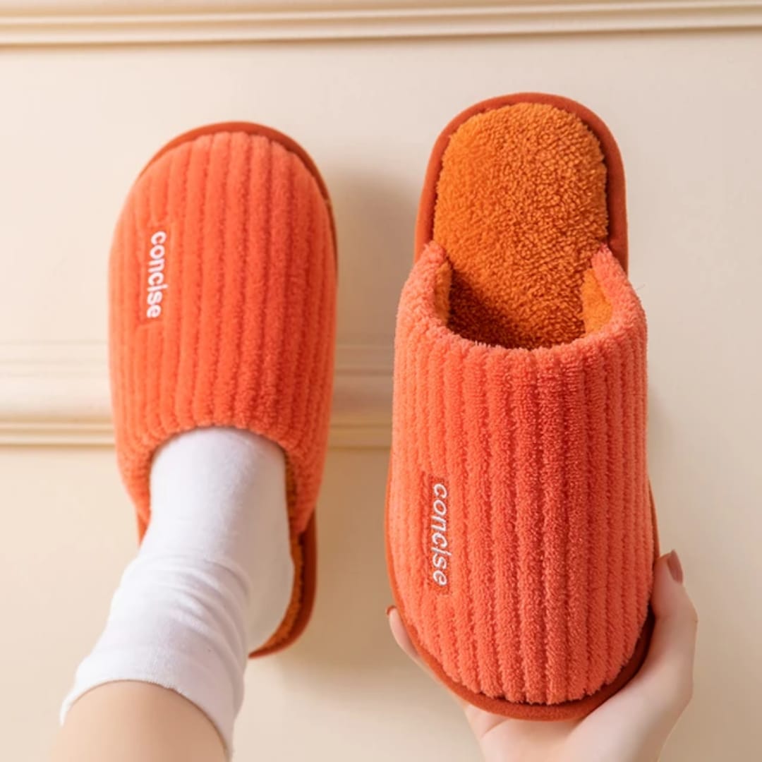 Fuzzy House Slippers Winter Warm Plush Indoor Non-slip Bedroom Slides Soft Comfort Fur Fluffy Cotton Shoes
