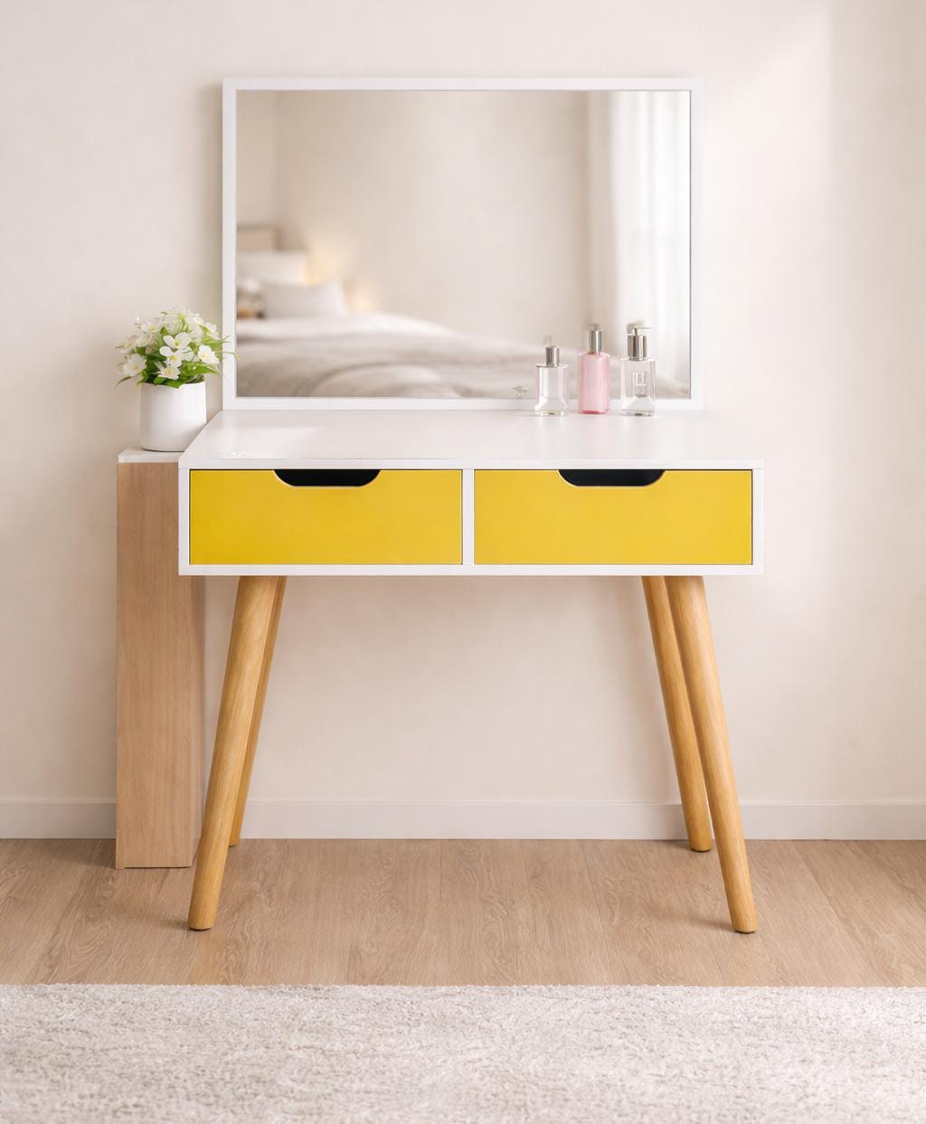Minimalist Dressing room Table
Multiple purpose organizer
Space Saver