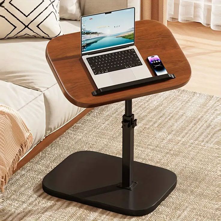 Adjustable C - Shaped side Stool/ Laptop Table