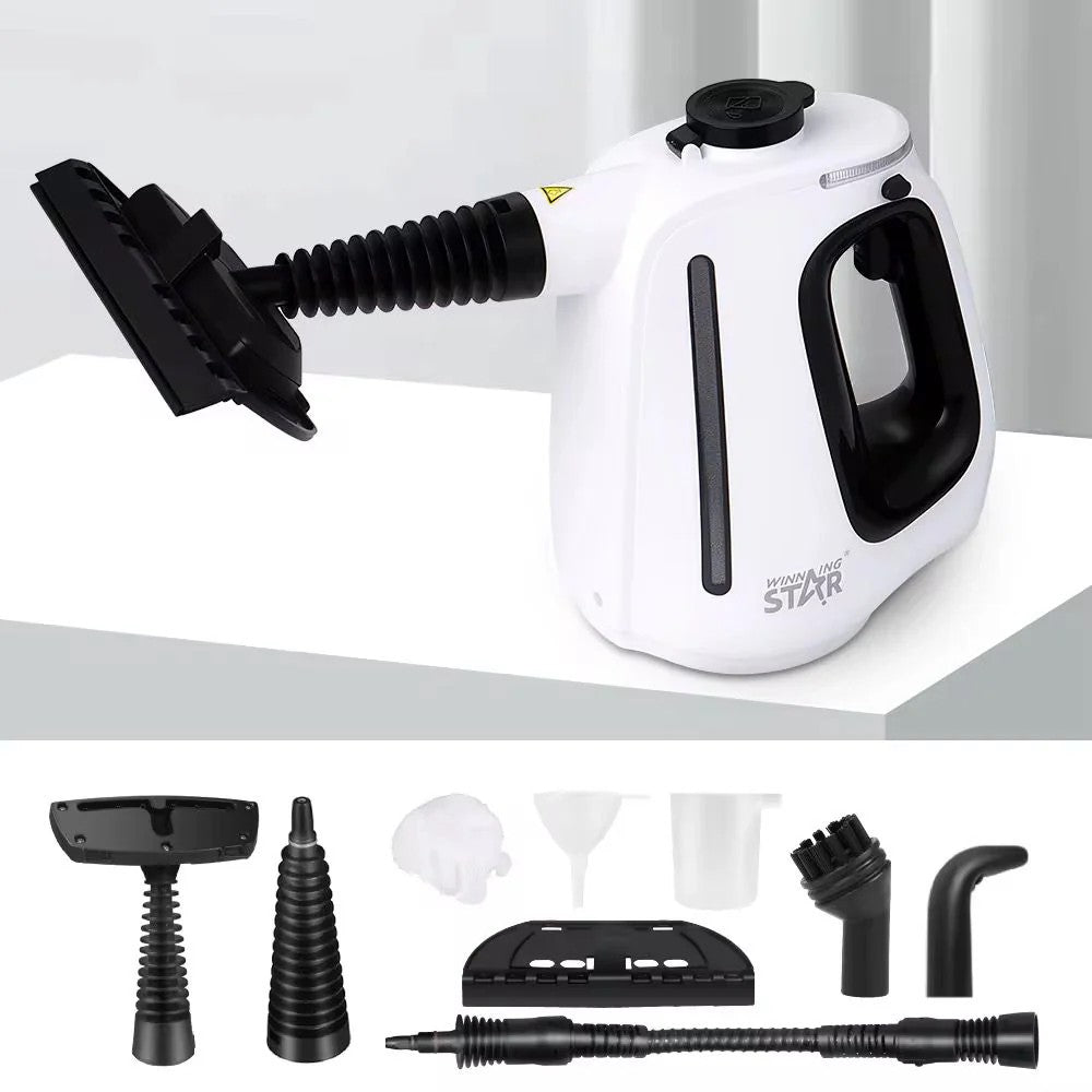 1350W Handheld Steam Cleaner with 15-Piece Accessories (Including Mop) and 18.6 fl oz Tank, 3 Bar Dirt-Free Steamer for Floors, Cars, Upholstery, and Multi-Surface Home Cleaning