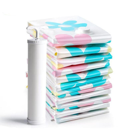 10Pcs Vacuum Bags Wardrobe Closet Storage Compression Bags Seal Bags Quilt Pillows with manual pump