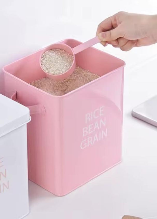 SQUARE metallic storage box.... laundry detergent/powder/food freshness