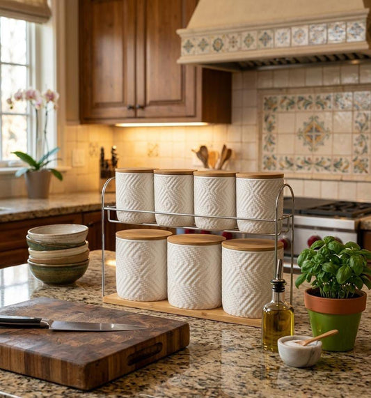 ✨Luxury 8pc -Piece Canister Set
(1 Tray + 7 Canisters )