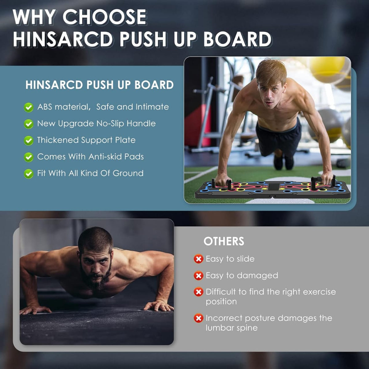 Portable Multifunctional Push-up Board - Fitness and Muscle Training Device Home Workout Set Foldable Push Up Bar