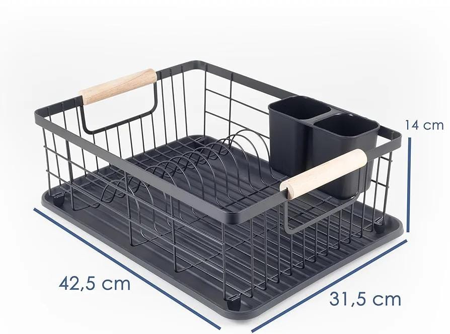 High quality single dish rack with cutlery holder
