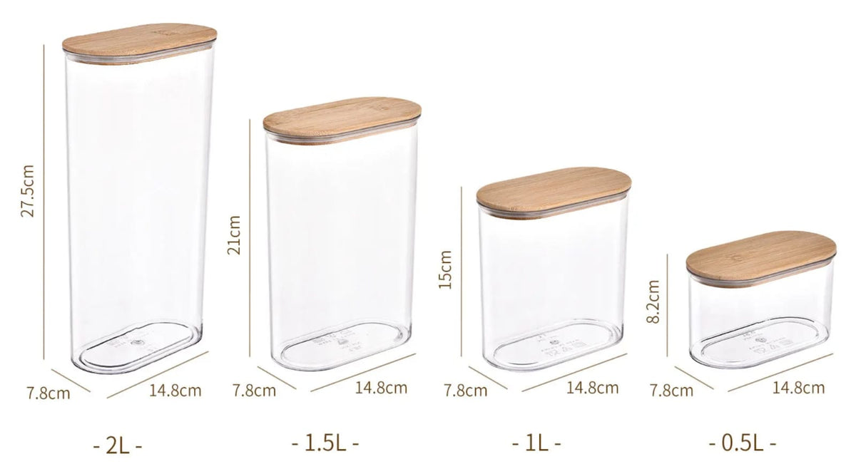 4pcs set acrylic storage containers