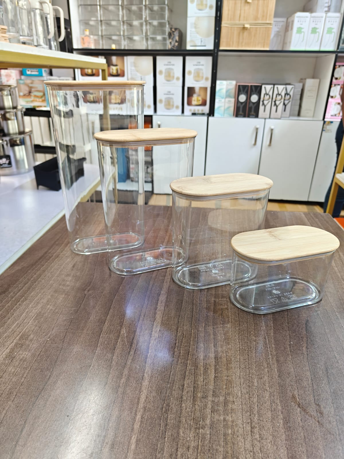 4pcs set acrylic storage containers